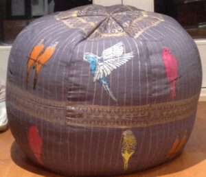 Pouffe - Screen printed and hand made