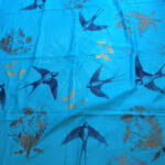 Swallows Fabric - Screen printed